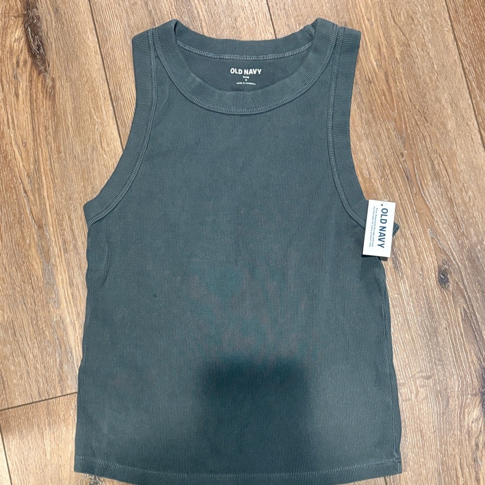 NWT old navy women’s washed gray black tank top small